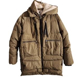 Orolay Women's Thickened Down Puffer Jacket  Xl Olive Green And Orange Lining